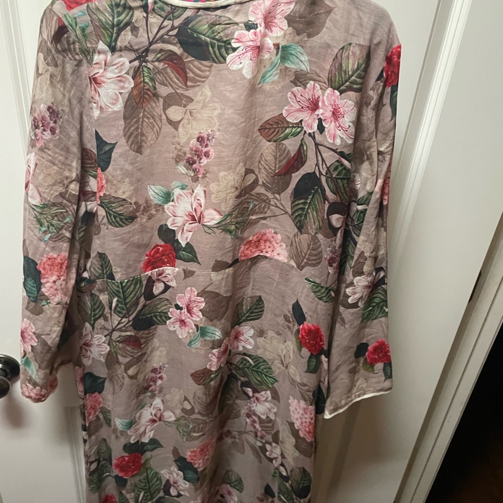 Johnny Was Floral Multicolor Wrap Dress